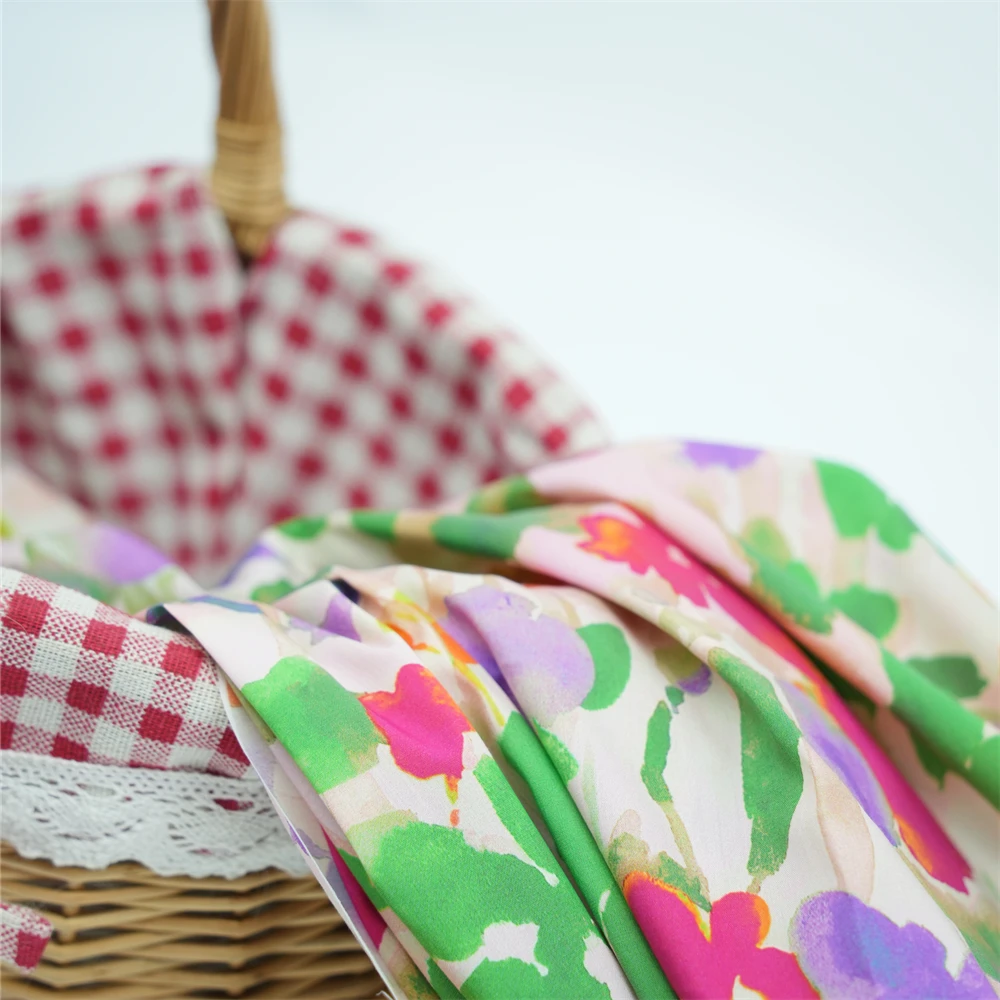 Оптовая продажа изготовленный на заказ дизайн 62% полиамид/29% хлопок эластан нейлон спандекс смешанный тканый Поплин Ткань для одежды