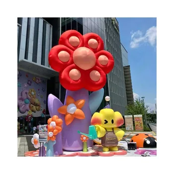 Newly Design Inflatable Flower Bouquets Inflatable Model Lighting Hanging Anthemy Inflatable Artificial Cartoon Air Blow Flower