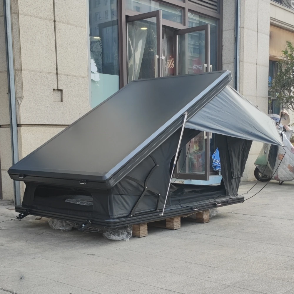 Outdoor Storage 2-3 Person Hard Shell Roof Top Tent with 420D Oxford Fabric and X Hinge Design