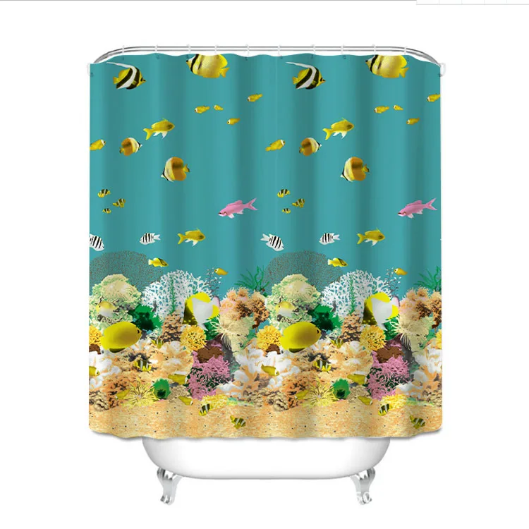 Водонепроницаемая тканевая занавеска для ванной