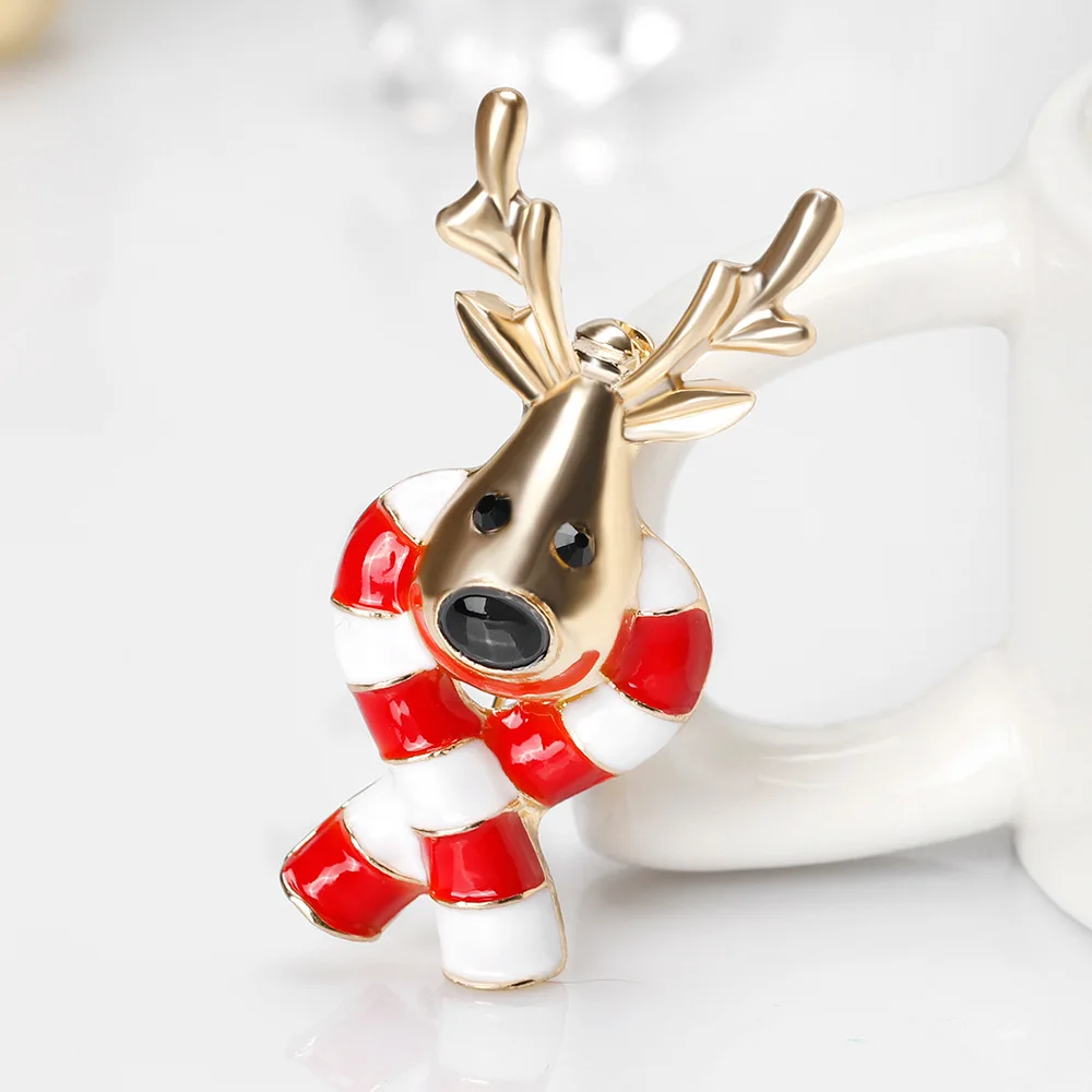 thumbnail image 2 of Deer Brooch Pin With Rhinestones - Crystal Jewelry For Women's Coats And Dresses 2 of 9