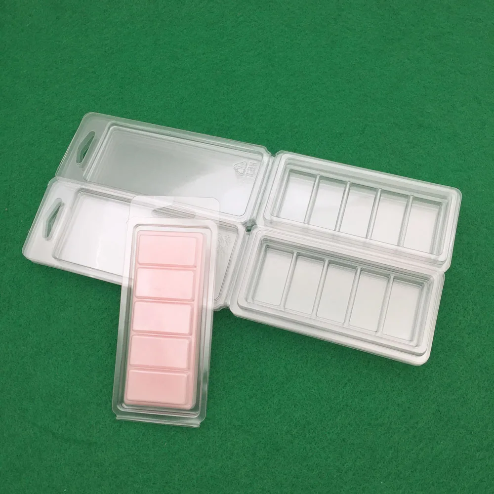 Custom Wax Melt Clamshell Packaging Containers Snap Bar Packaging