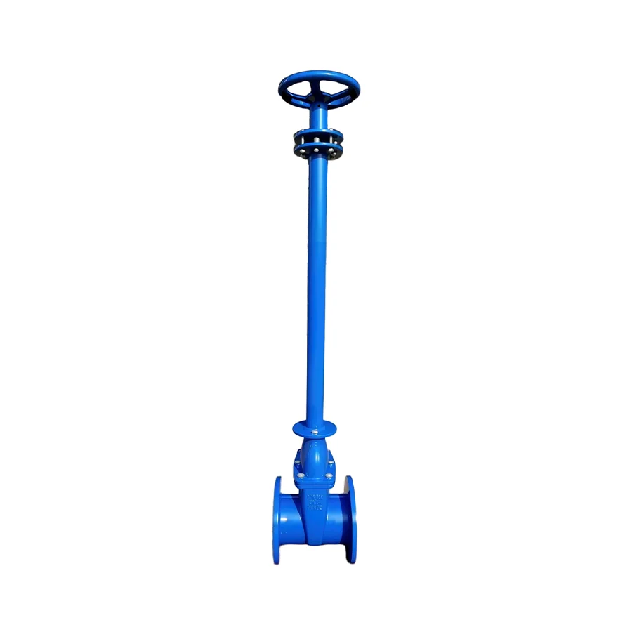 Ductile Iron Buried Manual Gate Valve Flanged Resilient Seat PN10/PN16 for Water&Gas Pipeline Rising Stem Tap-Free Design EN1074
