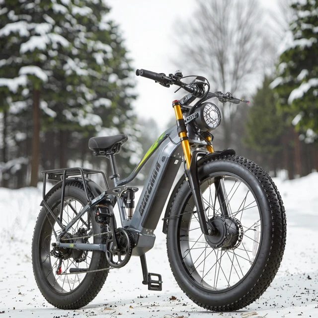 Dual Motor Electric Commuting Bike BURCHDA RX80 48V20AH 26 Inch 4.0 Torque 95 N.m Lithium Battery Adult Fat Tire E Bike