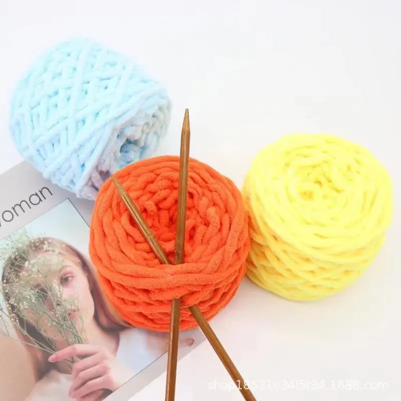 Wholesale Drop Shipping 8mm 100g Icelandic DIY Hat Scarf Shawl Blanket Washable Chunky Yarn for Hand Knitting