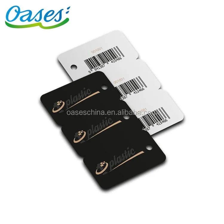 Full Color Printing 3 up Plastic Combo Barcode Card Key Tag