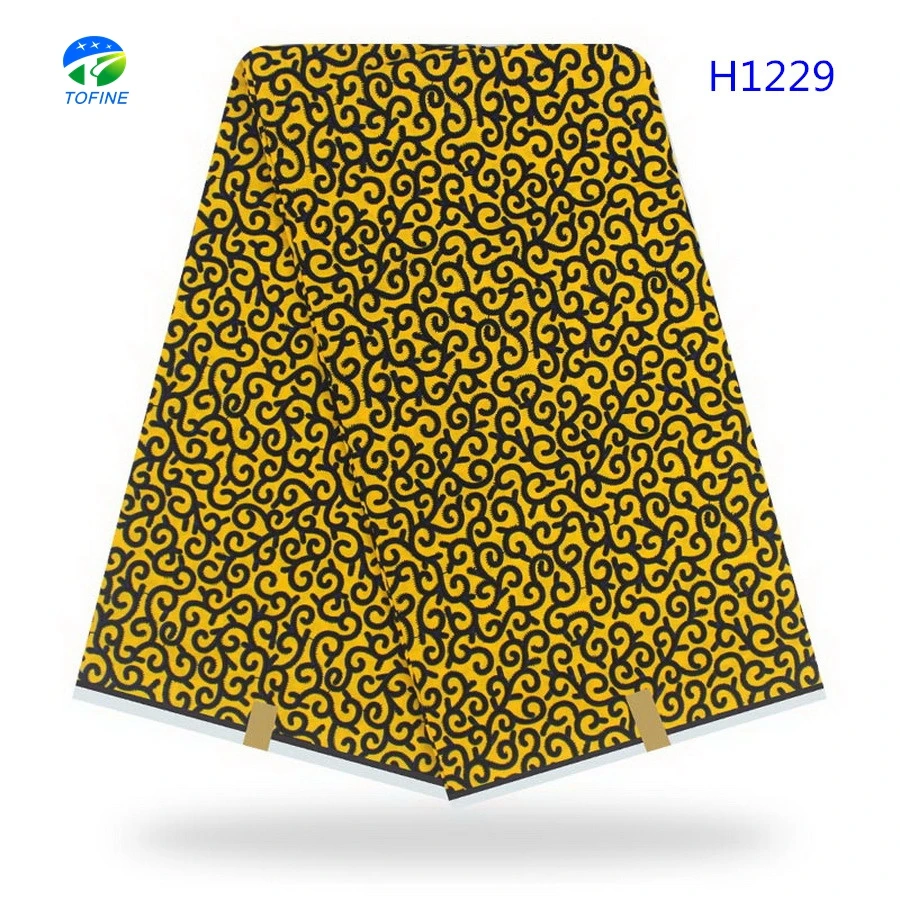 Нигерийская восковая ткань, африканский восковой текстиль, 100% хлопчатобумажная восковая ткань Анкары, 6 ярдов