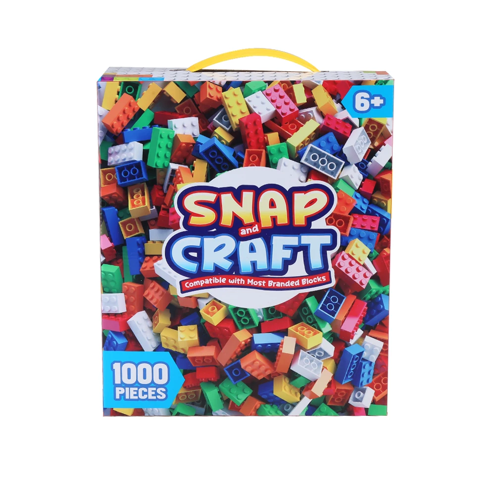 Simba Blox 1000 Piece Building Blocks Set - Brown, Compatible With Major Brands, For Kids 3+