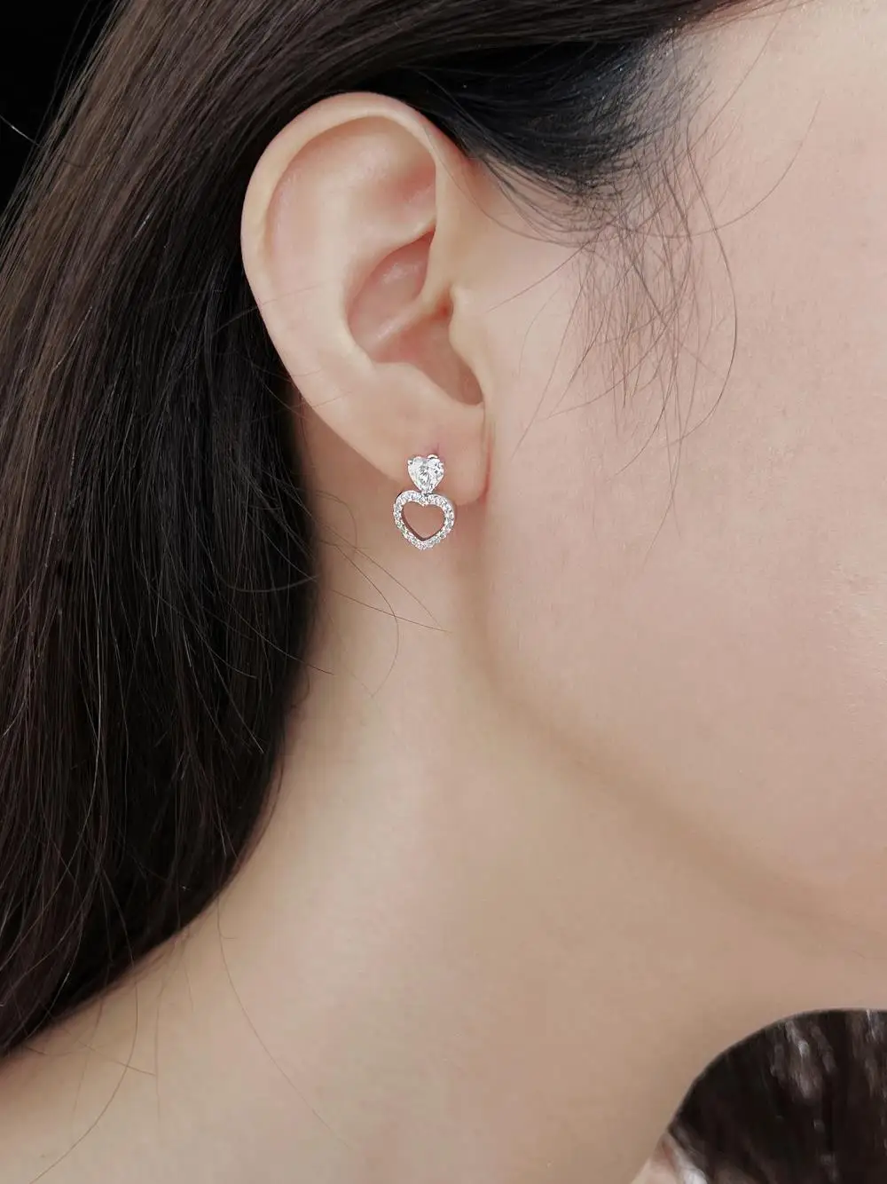 KAKODIY Multi-Wear Luxury Jewelry Earrings Fashion 925 Sterling Silver Ladies Heart Earrings detail 6
