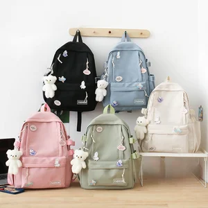 Hight Quality Fashion School Backpack Student Custom Logo Style Campus Waterproof Nylon Backpack Bag University Bags For Girls