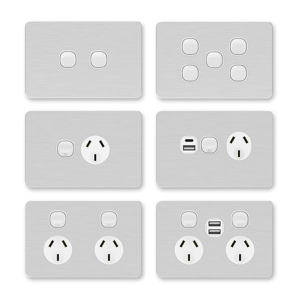 IGOTO Australian Standards Electric Sockets and Switch China Sockets and Switches Electrical Wall Socket With USB