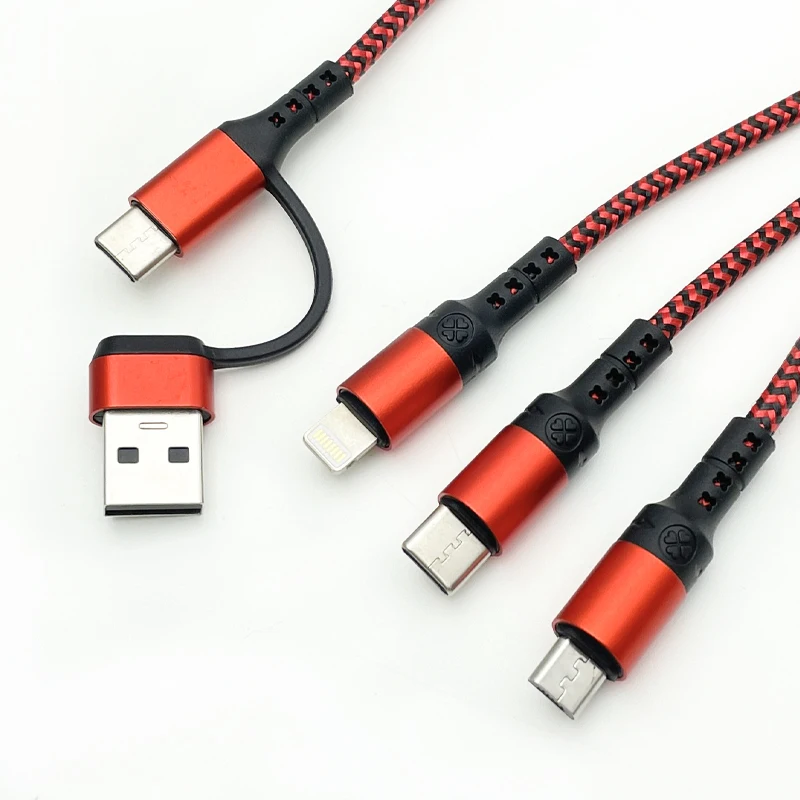 5 In 1 Multifuctuin Type C To Micro Usb Data Cable Phone Charger Fast