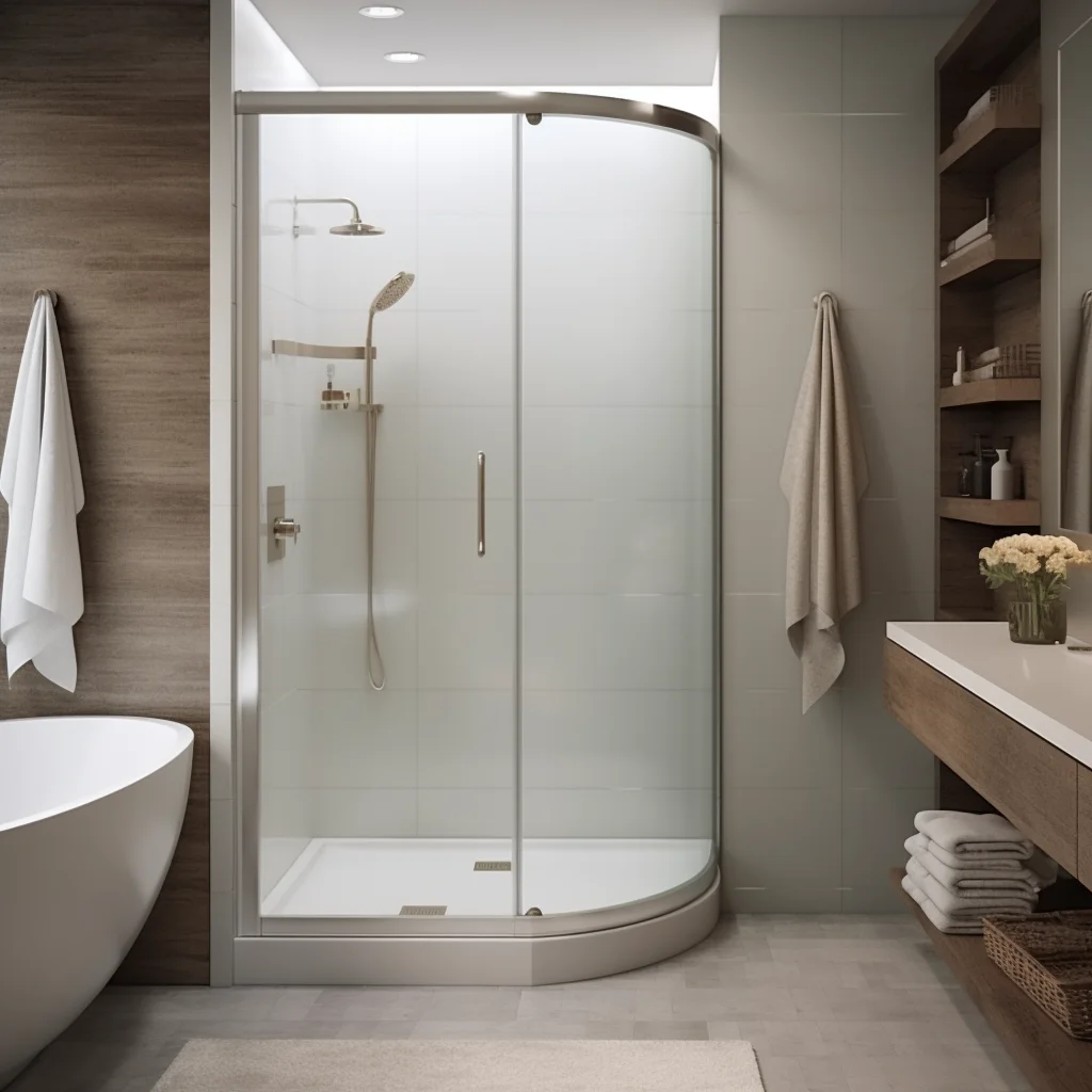 Modern Simplicity Custom Size Black Bathroom Glass Shower Door Sliding ...