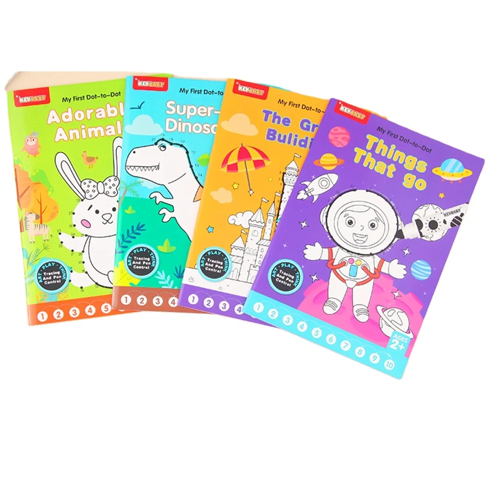 Keybaby children stroke line dot to dot activity book coloring drawing book for kids educational toys.