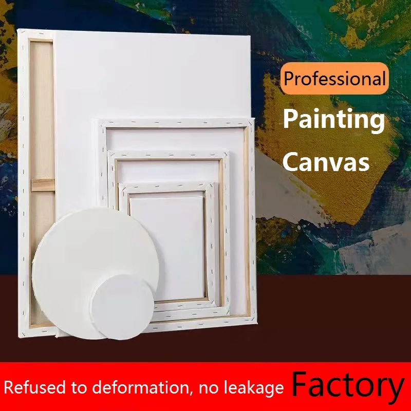 Wholesale Custom 100% Pure Cotton Stretched Canvas Artist Blank Painting Canvas Frame for Acrylic Painting