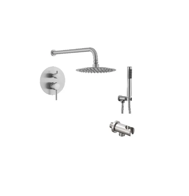 Hot Sale Chrome finish Wall Mounted Bathroom Shower Faucet  OEM Ceramic Brass Concealed   Bath Shower  mixer tap faucet manufacture