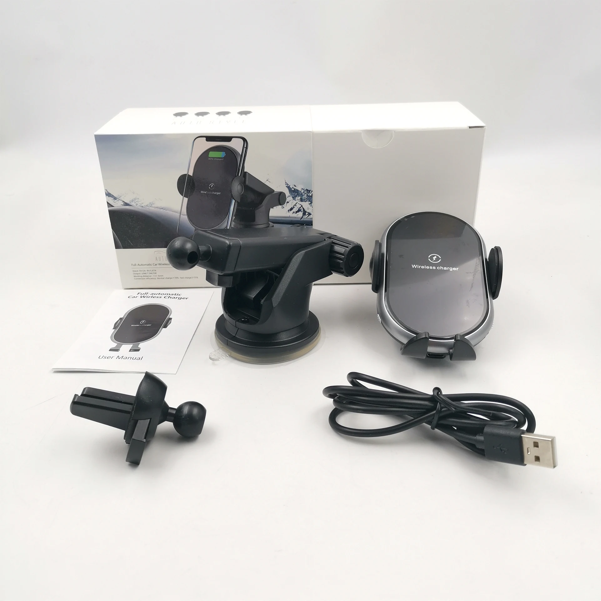 Smart Sensor Wireless Charger Car Holder 15W Power