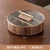 30cm Rotatable Round Black Walnut Fruit Box