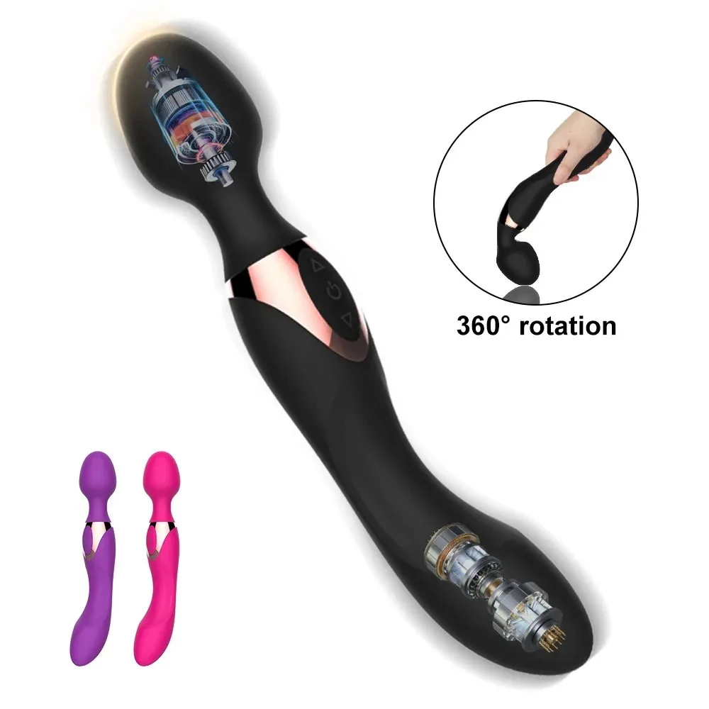 Strong Power 10 Speed Big Vibration for Women Dual Heads Vibration AV Wand Body Massager Sex Toy for Woman Female Sex Products Strong Power 10 Speed Big Vibration for Women Dual Heads Vibration AV Wand Body Massager Sex Toy for Woman Female Sex Products