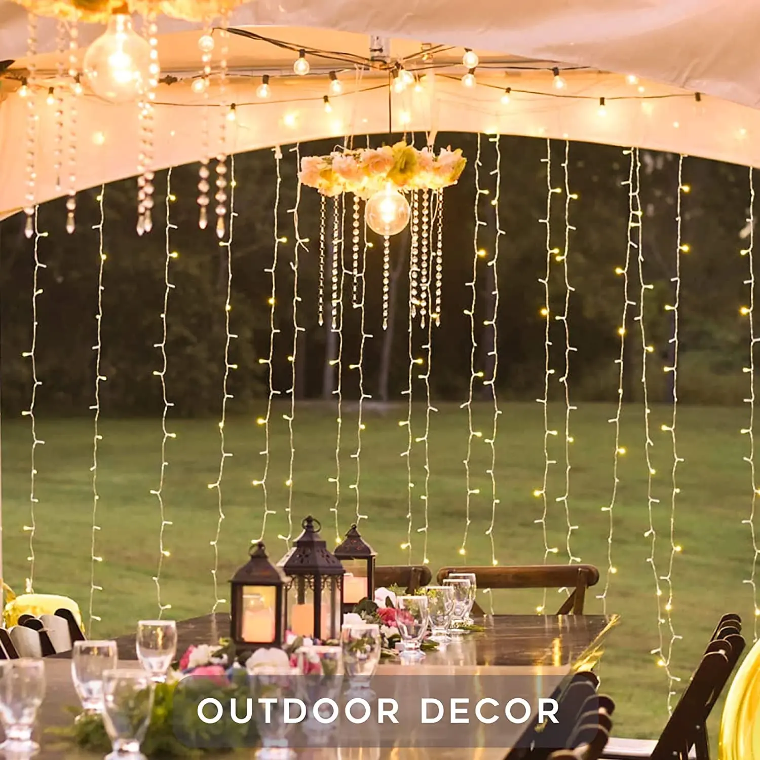 Twinkle Garland 3x3m 304LED 8 Modes Fairy Bedroom Wedding Decora Window Curtain String Lights Waterfall Lighting