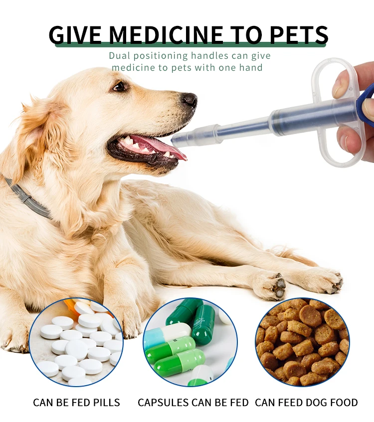 Factory Wholesale Syringe Type Pet Medicine Feeder Cat Pill Shooter Dog Pet Pill Gun