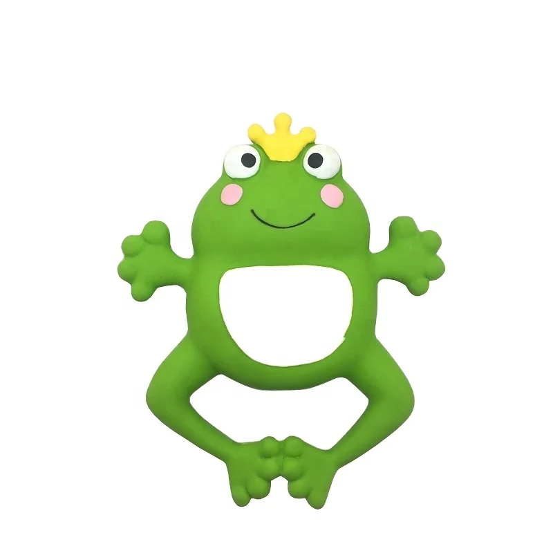 Chewable Baby Gift Bpa Free Natural Rubber Jumping Frog Bath Accessoris ...