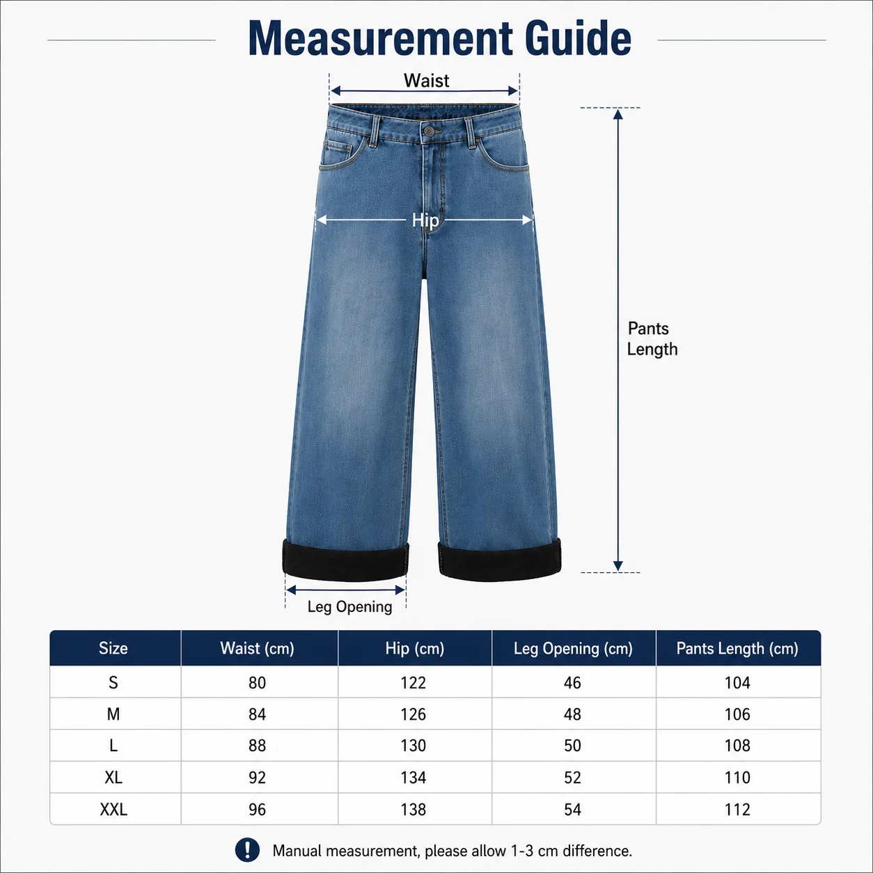 Mens Loose Fit Versatile Fleece Lined Denim Jeans Casual Warm Baggy Trousers for Winter Daily Wear