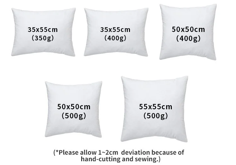 18 x 18 Pillow Inserts Form- Square – with PREMIUM polyester filling