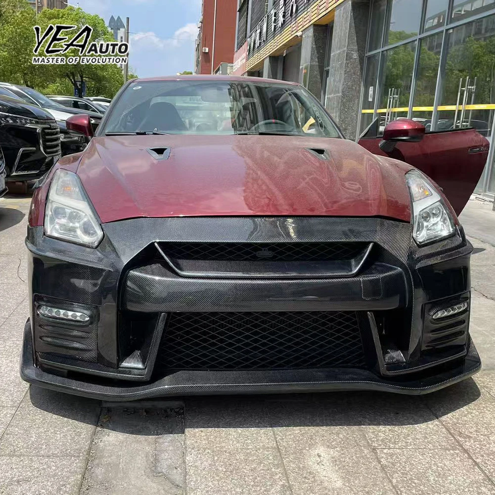 product facelifting carbon fiber body kits for nissan gt r gtr front rear bumper body kit side skirt front lip car accessories 2017 2023-4