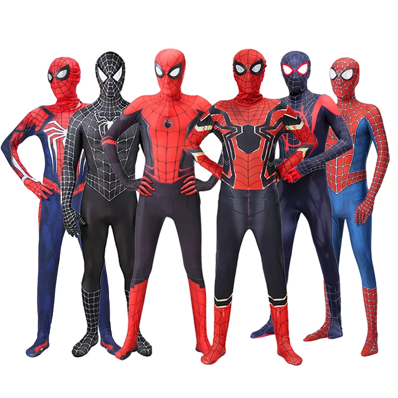 In-stock Multiple Spider Man Zentai Jumpsuit Adult Halloween Costumes ...