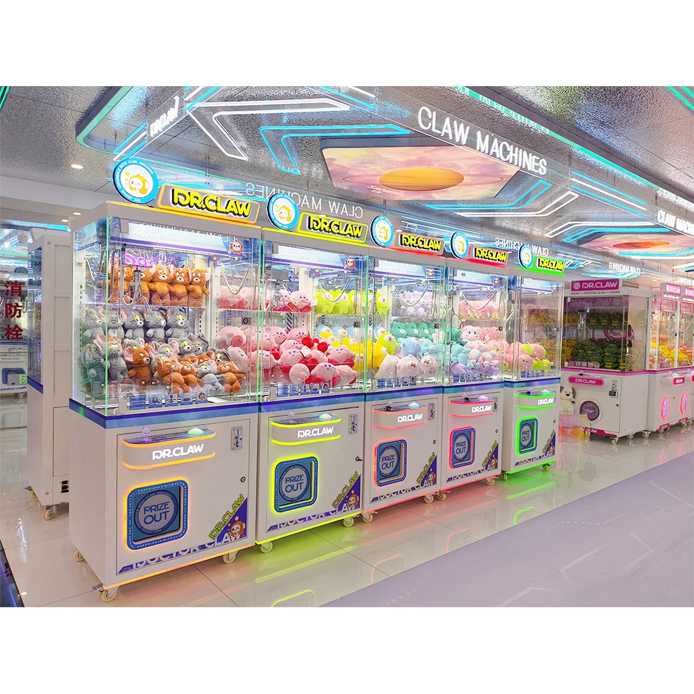 Toy Vending Claw Machine Street Amusement Custom Prizes Soft Toy Refill Claw Crane Machine Coin Operated Real Money Game Machine
