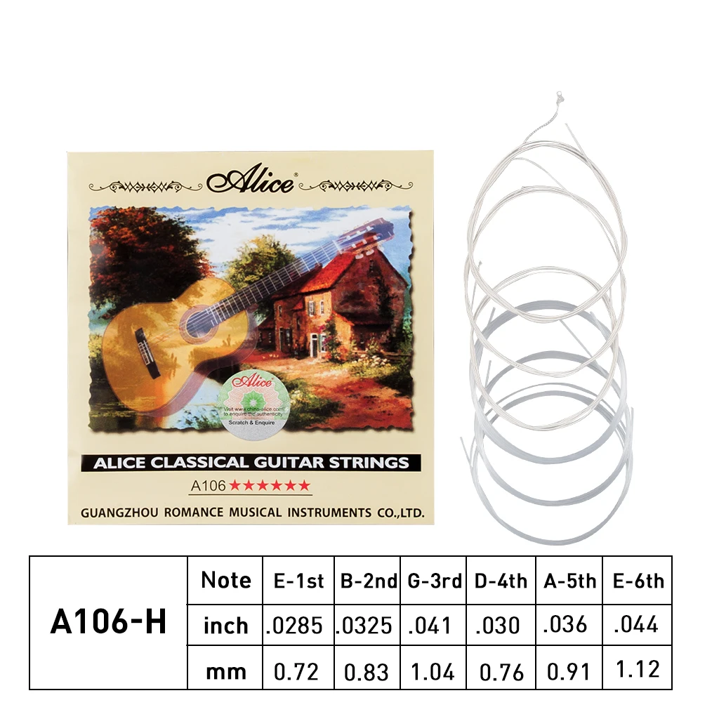 Alice A106-H Clear Nylon Classical Guitar Strings