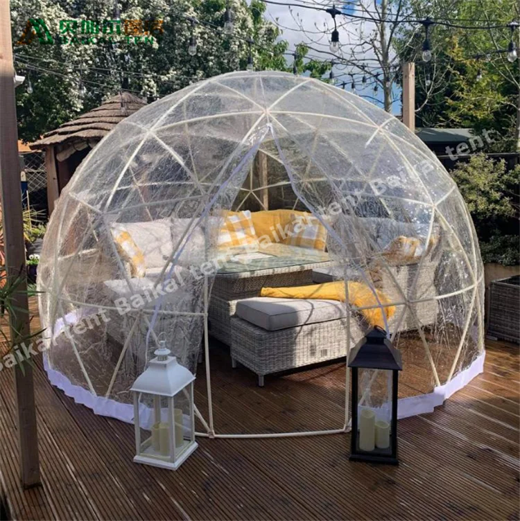 夏の冬の庭のコテージPVCドーム小屋プラスチックドームテント