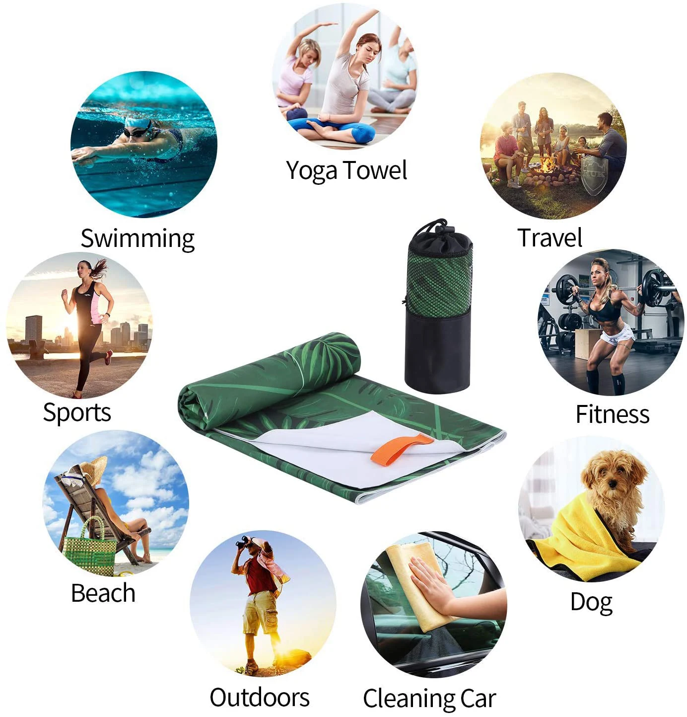 Hot Selling Custom Printed Rectangle Beach Towel Quick Dry Microfiber with Sand-Free Logo Acceptable manufacture