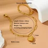 สร้อยข้อมือหัวใจลายตารางสีทอง