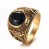 Anello con design a doppia pistola Nero
