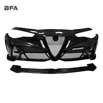 BFA Alfa Romeo GiuliaQ4 Model Front Bumper Fender New GTAm Style Carbon Fiber Bolt-On Bumper for 2016-2019