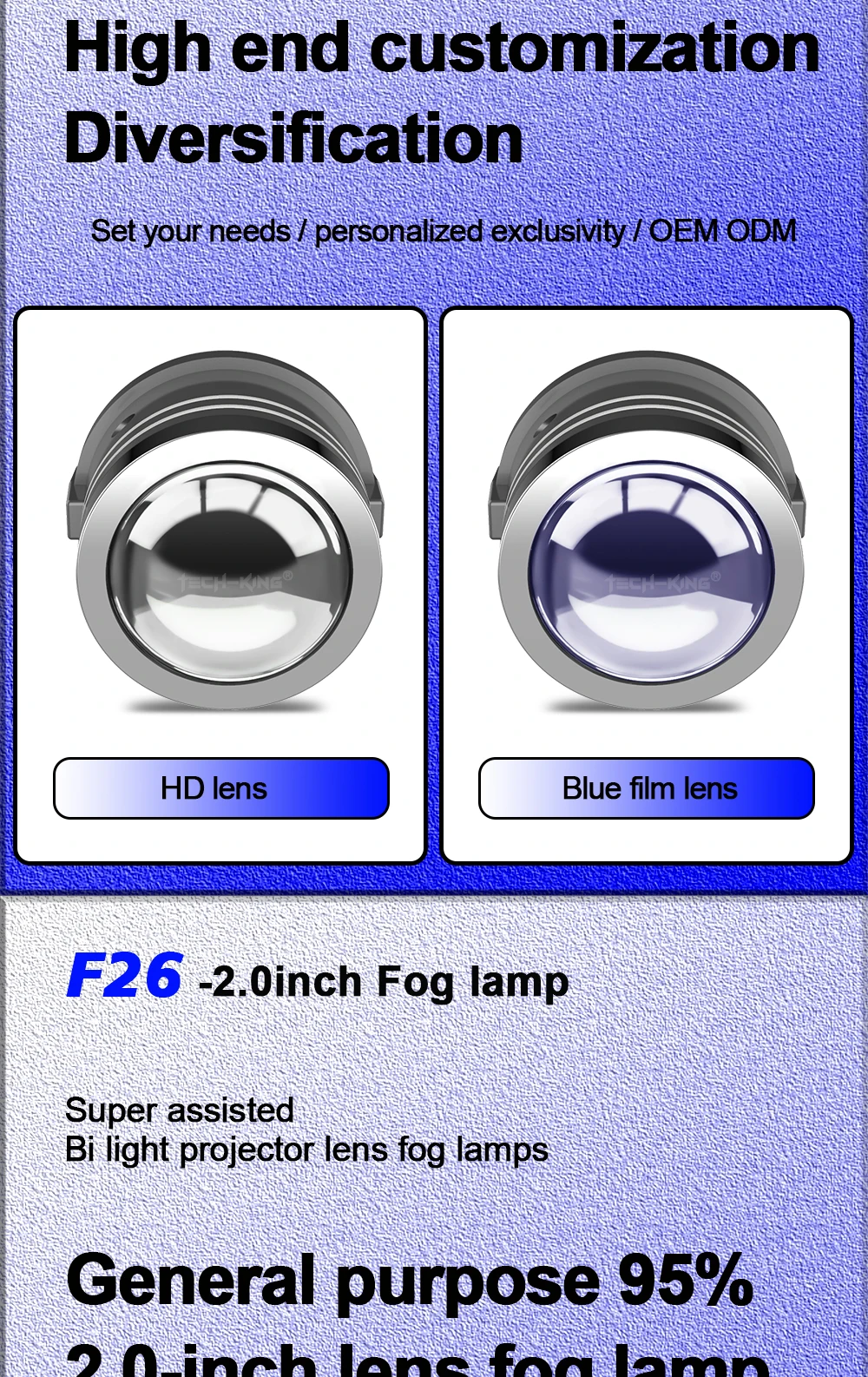 Wholesale High Quality Led Lenses Fog Lamp Bi Led Projector Lens Headlights Headlamps Car Accessories for Car 2.0 Inch 45W