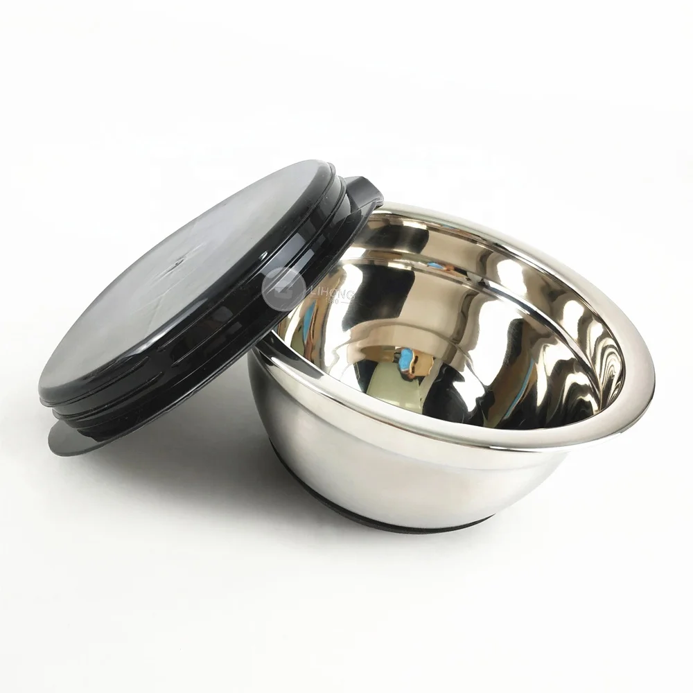 Нескользящая силиконовая Нижняя миска 18 см до 30 Красочный контейнер для салата из нержавеющей стали набор 7 с