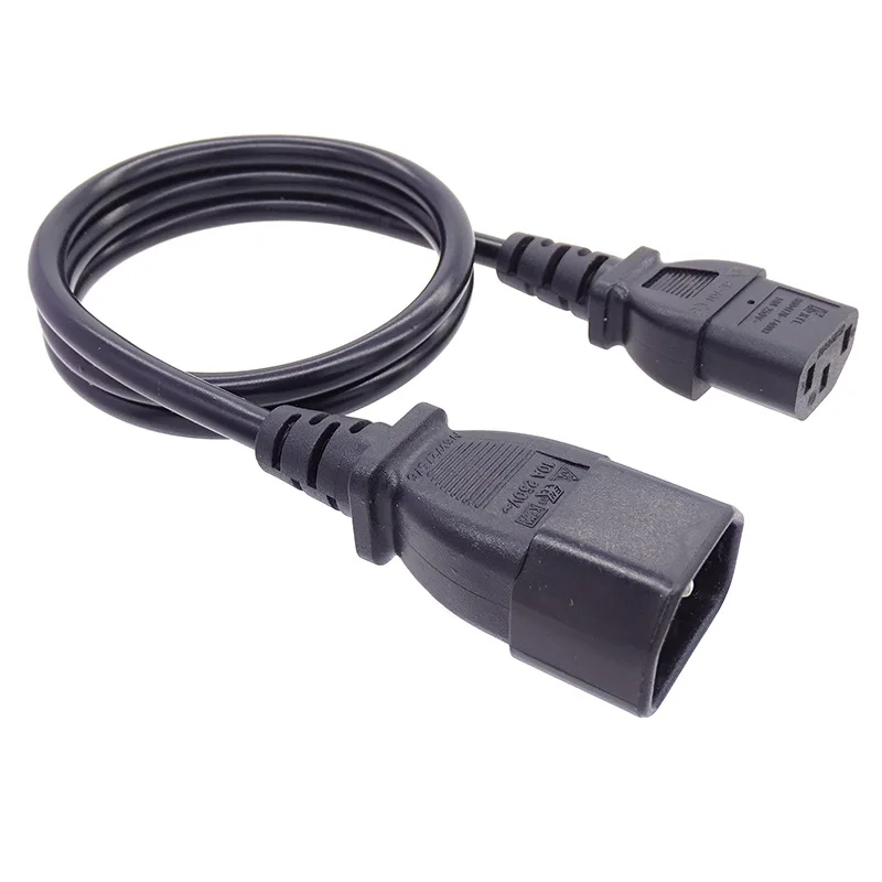 Universal Power Cord IEC C13 to C14 Power Cord 1.5m 1.8m 18AWG C13 C14 Power Extension Cable for PC Computer Monitor PDU LG TV