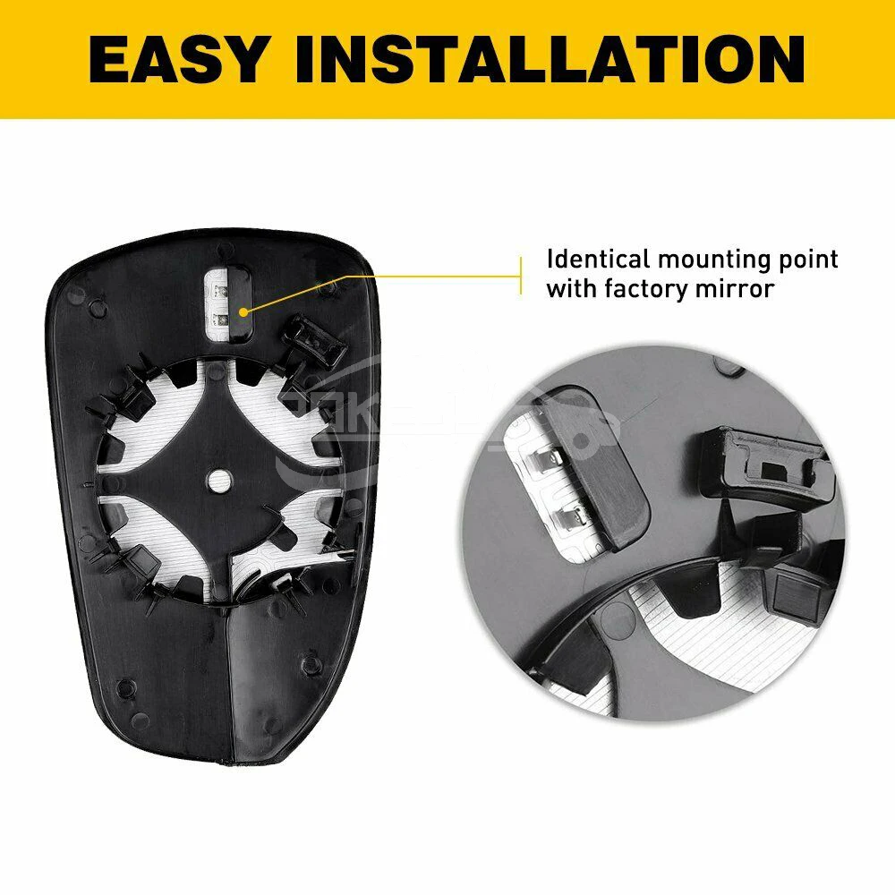 POKESS Parts DS7Z17K707B DS7317K707BE Right Rear View Mirror Glass for... — 6