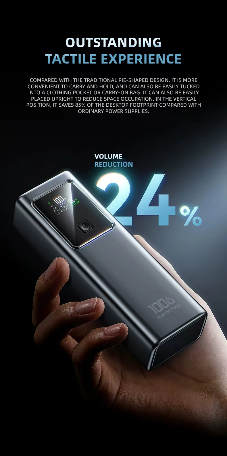 Chargeur Portable 100w PD banque d'alimentation pour ordinateur portable pour Macbook deux USB-C sortie 20000mah charge rapide Powerbank pour ordinateur portable