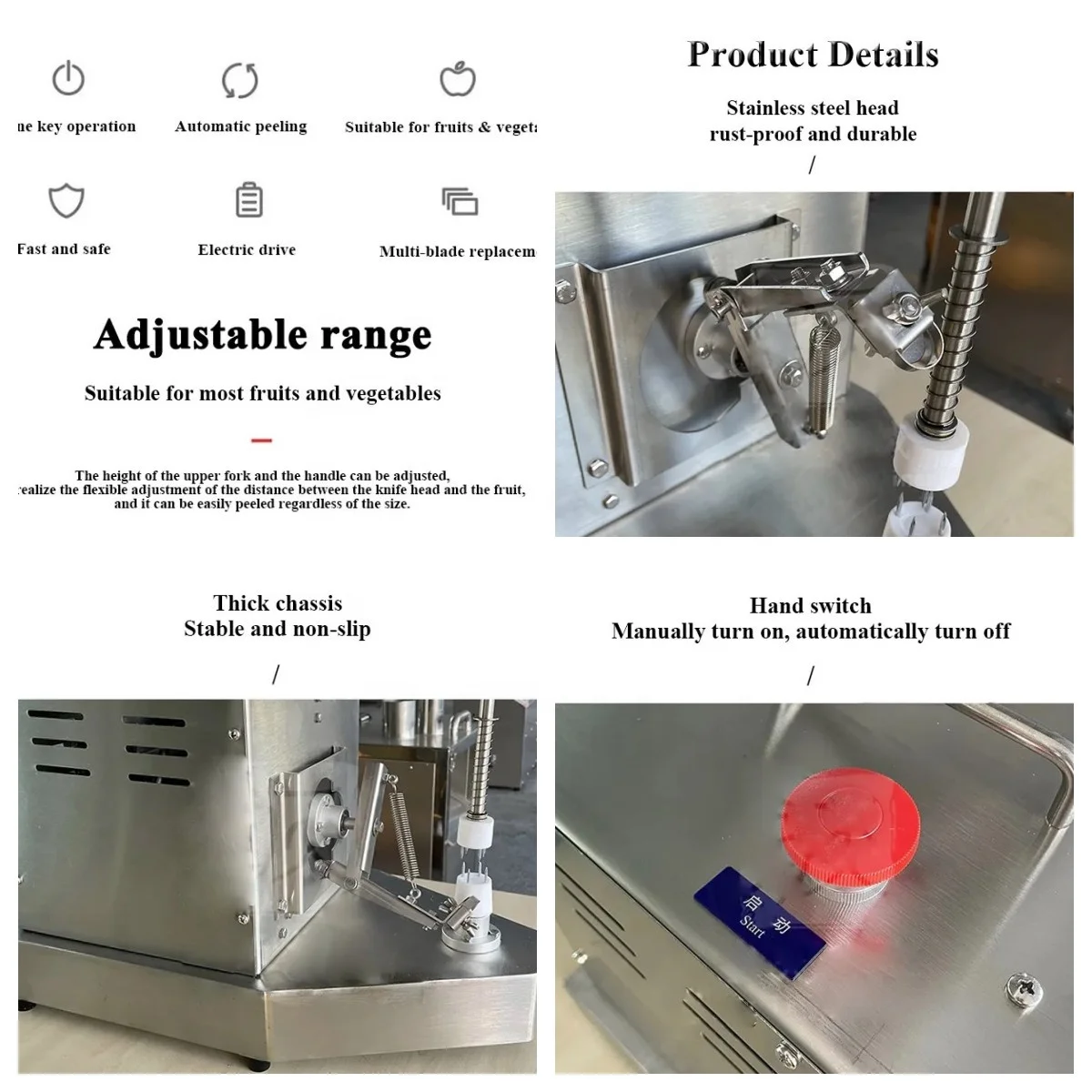 Electric Adjustable Small Fruit Peeling Machine apple Orange Kiwi Pear Lemon Peeler Automatic Fruit Skin Removing Machine