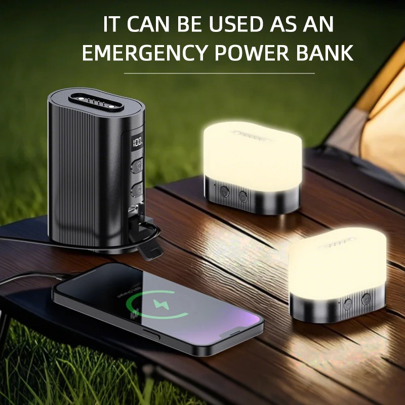 Portable Rechargeable LED Tent Lamp Multifunctional USB Emergency Camping Lantern ROHS Certified Gardens Lights