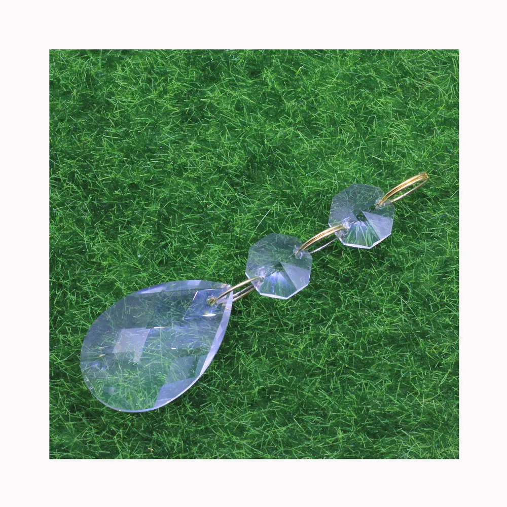 Прозрачная люстра, стеклянная лампа, призмы, подвесные капли, Подвески 38 мм, подвесные капли, аксессуары для освещения, домашний декор