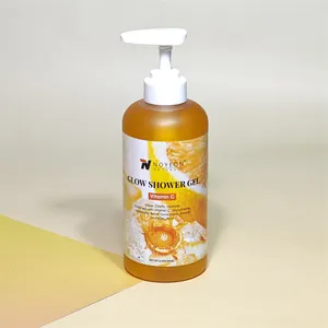 Private Label Orange Papaya Lemon Vitamin C & Retinol Whitening Exfoliating Moisturizing Organic Body Scrub Shower Gel Low Price