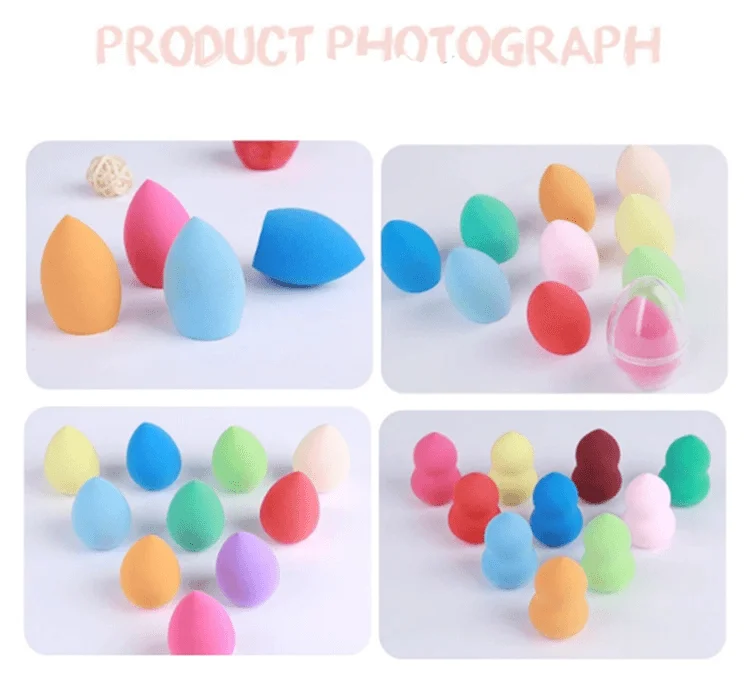 
Оптовая продажа 2020, 10 цветов, розовый веганский макияж в форме капли, миниатюрная мягкая Фирменная этикетка, губка для яиц с логотипом на заказ, в коробке 