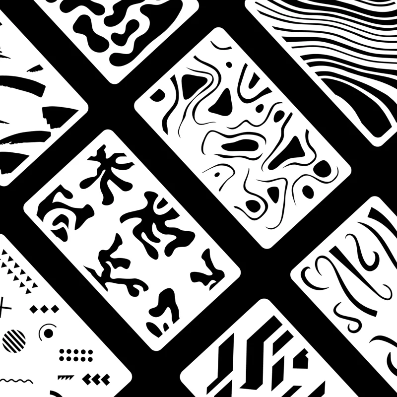 Pochoir Aérographe N°5 - Herterich | Réutilisable | Pour Graffitis & Tatouages | Résistant Aux Solvants | Mylar 0.1-0.2cm