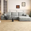 Right facing chaise+2Seaters(Grey)