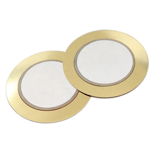 Diameter 35MM Piezo Ceramic Brass Disc  Alarm Sounding Sound Piezoelectric Ceramic Plate Buzzer Acoustic Components